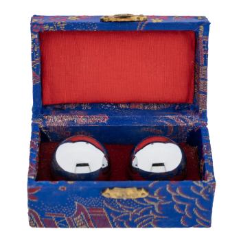 Qi Gong Kugeln - Silberfarben, groß 40 mm - Berk